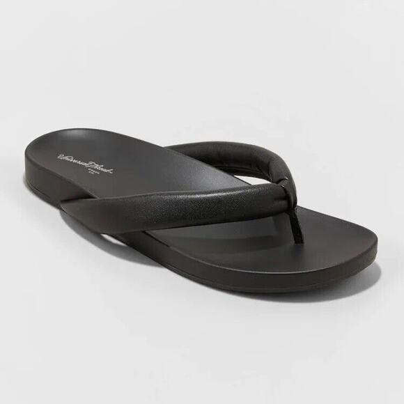 Universal Thread Jewel Black Footbed‎ Thong Sandals Size 6 New With Tags - Picture 1 of 4